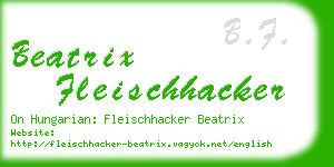 beatrix fleischhacker business card